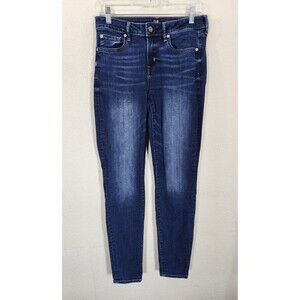 Gap Jeans 8 Tall 29T Medium Wash Skinny Stretch Denim Blue Mid Rise Trousers